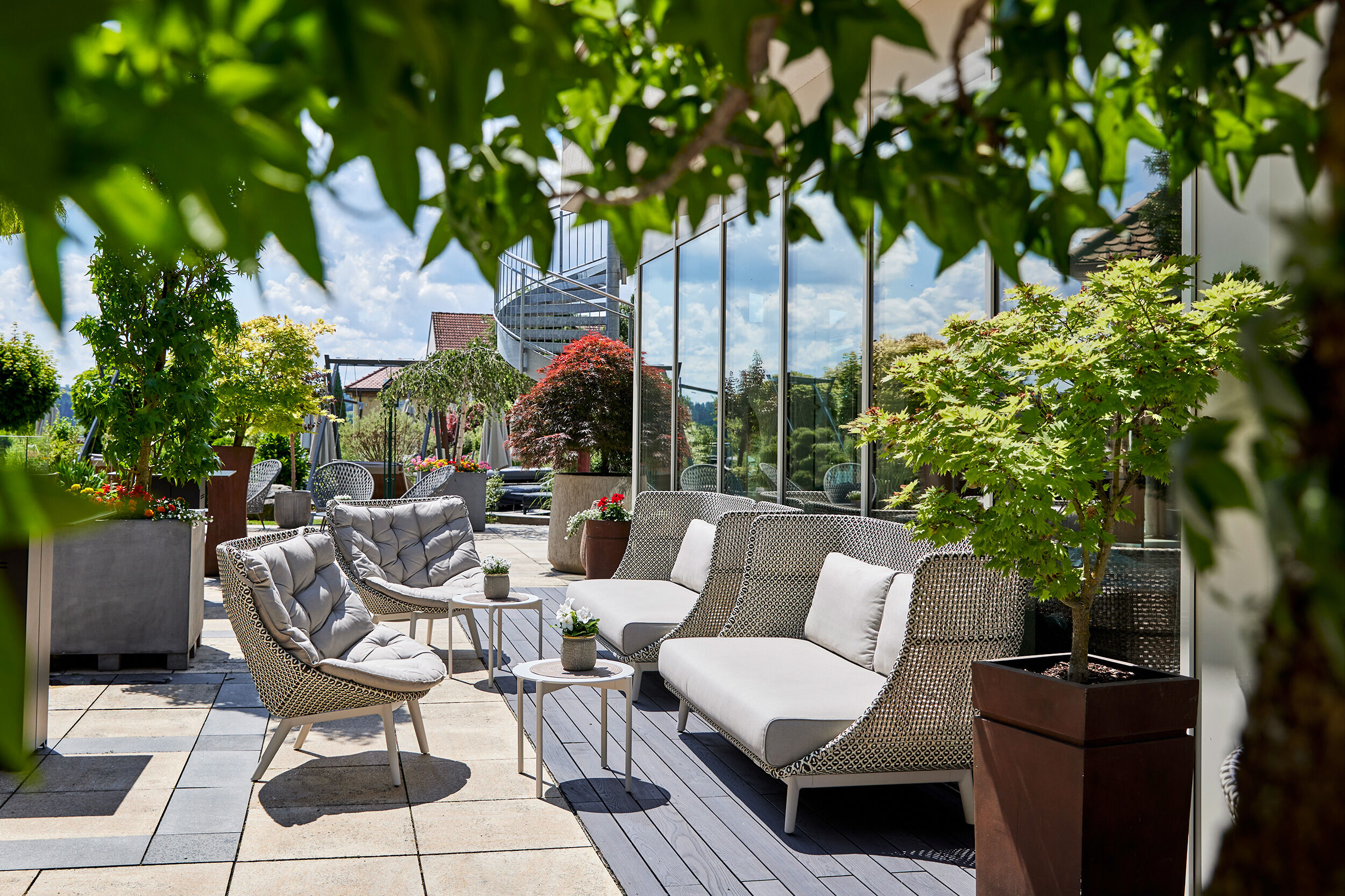 Sonnenlounge im Wellnesshotel Jagdhof, Bayerischer Wald